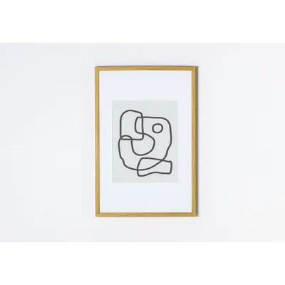 Perch and Parrow Framed Abstract Line Study Wall Art
