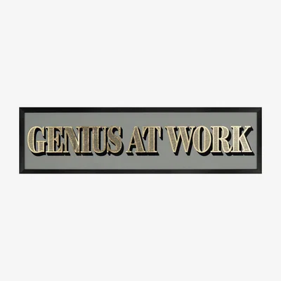 Perch and Parrow Retro Genius At Work Framed Wall Art