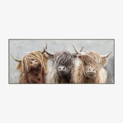 Perch and Parrow Highland Trio Framed Canvas Wall Art, Small