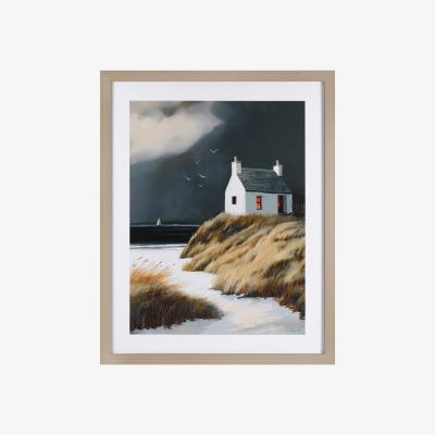 Perch and Parrow Coastal Cottage Framed Wall Art