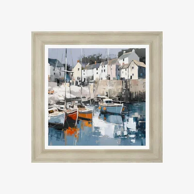 Perch and Parrow Town Habour Framed Art, Small