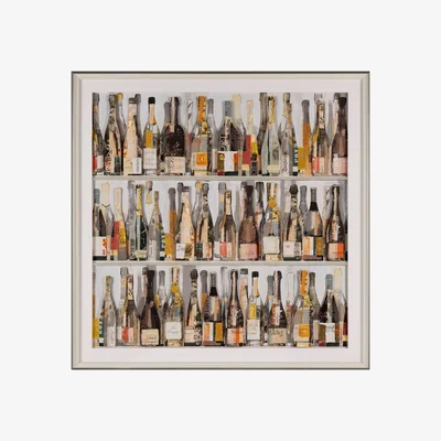 Perch and Parrow Wine Bottles Framed Art