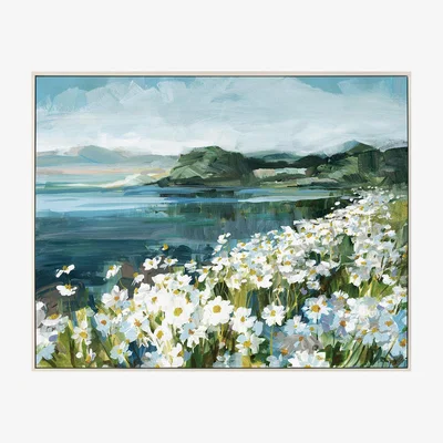 Perch and Parrow Daisy Cove Framed Canvas Wall Art