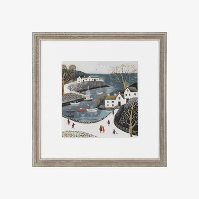 Perch and Parrow Cornish Harbour Framed Wall Art