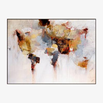 Perch and Parrow Global Abstract Framed Canvas Wall Art