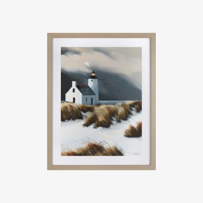 Perch and Parrow By The Lighthouse Framed Wall Art