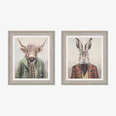 Perch and Parrow Brodie and Finlay Framed Wall Art, Set of 2