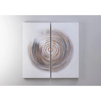 Perch and Parrow Golden Vortex Canvas Wall Art