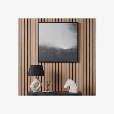 Pagazzi Monochrome Abstract Square Canvas with Black Frame