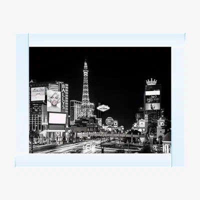 Pagazzi Las Vegas Liquid Art with Mirrored Frame 77x97cm