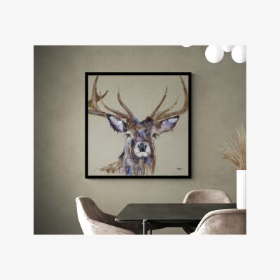 Pagazzi Brindle Stag Wall Art 105x105cm