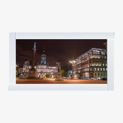 Pagazzi George Square Liquid Art with Mirrored Frame 67x117cm