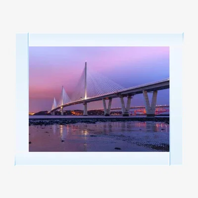 Pagazzi Queensferry Edinburgh Wall Art with Mirrored Frame 77x97cm
