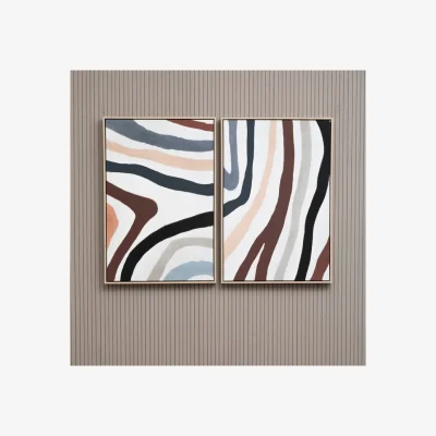Pagazzi Set of Two Multi Coloured Abstract Wall Art | Astratto