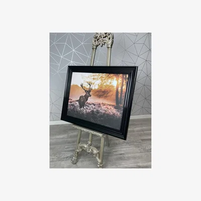 Pagazzi Sunset Stag Wall Art with Black Frame 80x60cm