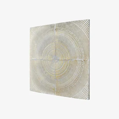 Pagazzi Antiqued Gold Metal Wall Art 100x100cm