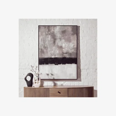 Pagazzi Monochrome Textured Canvas Wall Art | Astratto