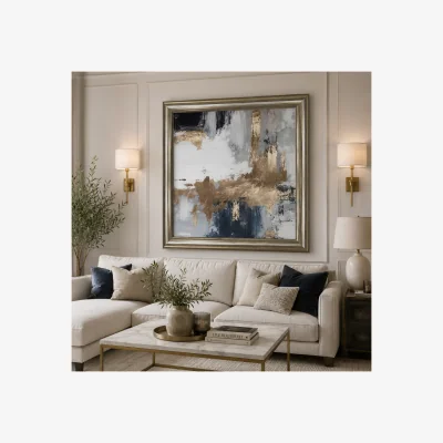 Pagazzi Luxury Abstract Framed Wall Art – 90x90cm