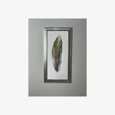 Pagazzi Feather 1 Gold Wall Art 70x30cm