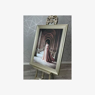 Pagazzi Lady Blush Wall Art with Champagne Frame 80x60cm