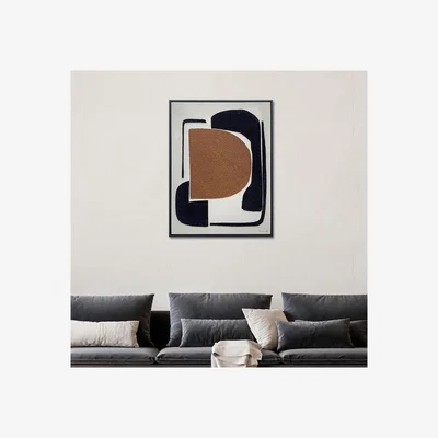 Pagazzi Mode I Embroidered Wall Art with Black Frame