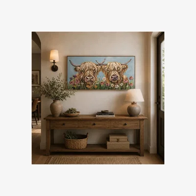 Pagazzi Tilly and Milly 50x100cm Framed Canvas