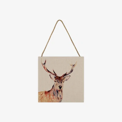 Pagazzi Montgomery the Stag Small Wooden Hanging Block