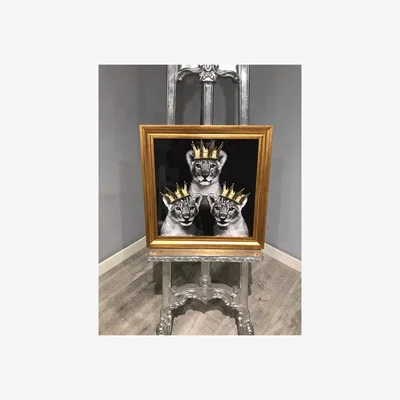 Pagazzi 3 Lion Framed Wall Art