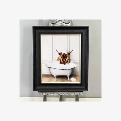 Pagazzi Highland Cow Tub 50x40 Framed Wall Art