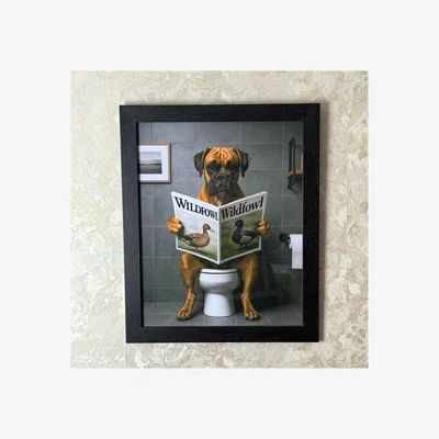 Pagazzi Lavatory Boxer II Wall Art with Black Frame