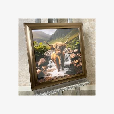Pagazzi Baby Highland Cow Artwork with Gold Frame