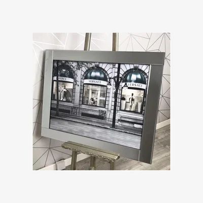 Pagazzi Designer Store II Liquid Art with Mirrored Frame 80x60cm