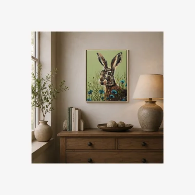 Pagazzi Hazel Hare 40x50cm Framed Canvas