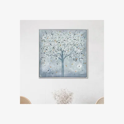 Pagazzi Glistening Leaves Framed Canvas Wall Art