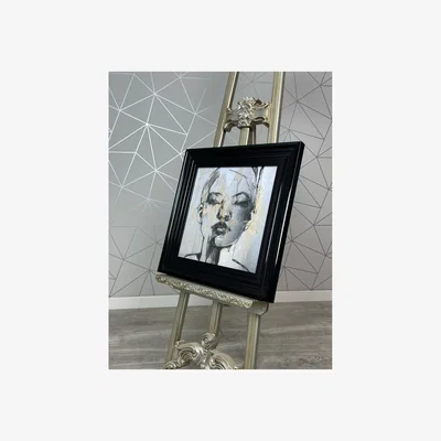 Pagazzi Zen Lady Liquid Art with Black Frame 40x40cm
