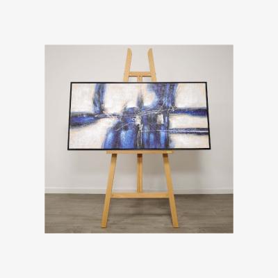 Pagazzi Abstract Blue Canvas With Black Frame 60x120cm