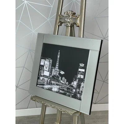Pagazzi Las Vegas Liquid Art with Mirrored Frame 66x56