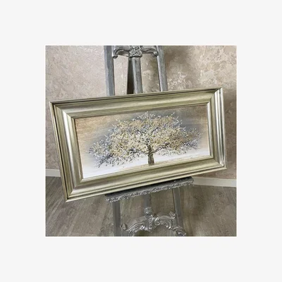 Pagazzi 100x50 Gold Blossom Tree Wall Art with Champagne Gold Frame