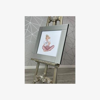 Pagazzi Super Mama Blonde Wall Art with Mirrored Frame 40x40cm