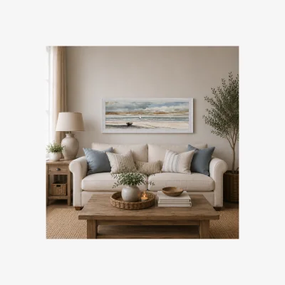 Pagazzi Coastal Calm Framed Wall Art – 70x30cm