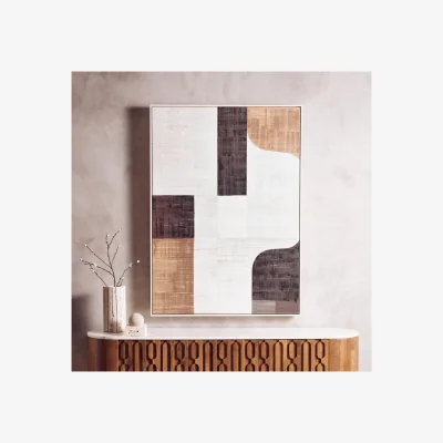 Pagazzi Neutral Abstract Textured Canvas Wall Art | Astratto