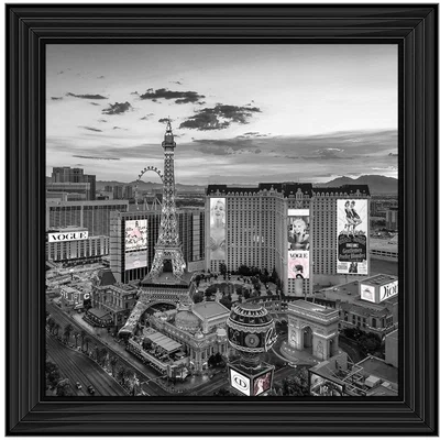 Pagazzi Las Vegas 2 Liquid Art with Black Frame 77x97cm