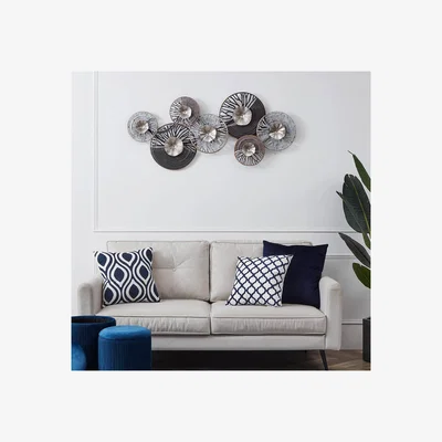 Pagazzi Chikuma Black and Silver Steel Wall Décor