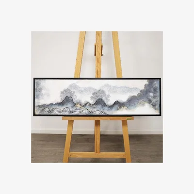 Pagazzi Misty Morning Canvas With Black Frame 50x100cm