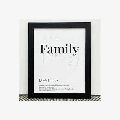 Pagazzi Family White & Black Print 50x40cm