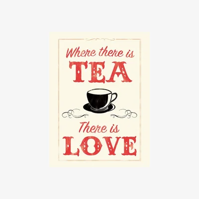 Pagazzi Where There Is Tea, There Is Love Canvas