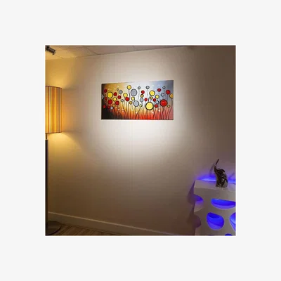 Quatropi Large Oil Painting/Art/Picture Mounted Wood Frame Muiti Colour Bubbles