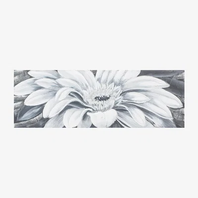 The Range Monochrome Glitter Gerbera Canvas