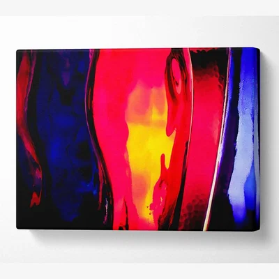 The Range Glass Rainbow Canvas Print Wall Art - Yellow / 35.56cm