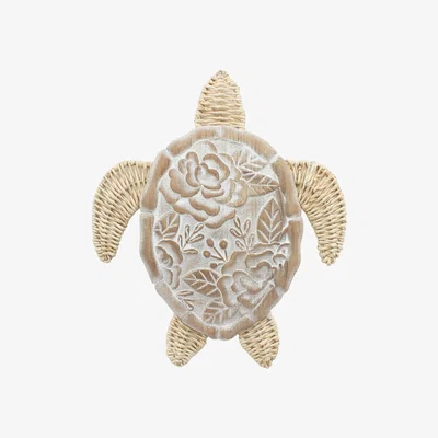 The Range Tilly the Turtle Carved Wooden Art - Natural